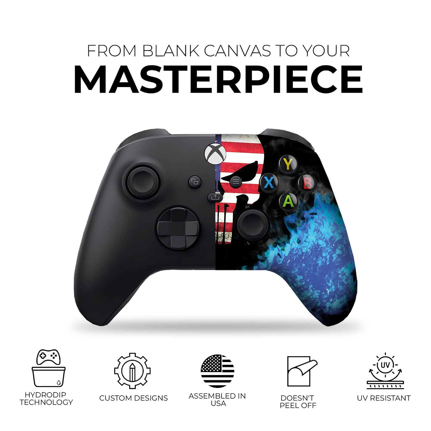 DreamController Green Weed Grass Custom X-box Controller Wireless compatible with X-box One/Series X/S Proudly Customized in USA with Permanent