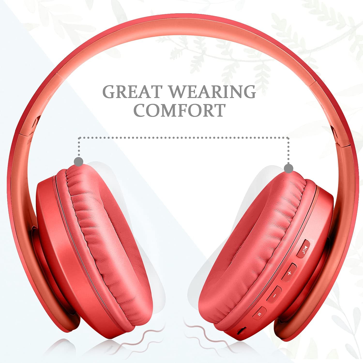 TUINYO Wireless Headphones Over Ear, Bluetooth Headphones with Microphone, Foldable Stereo Wireless Headsetfor Travel Work TV PC Cellphone-Purple