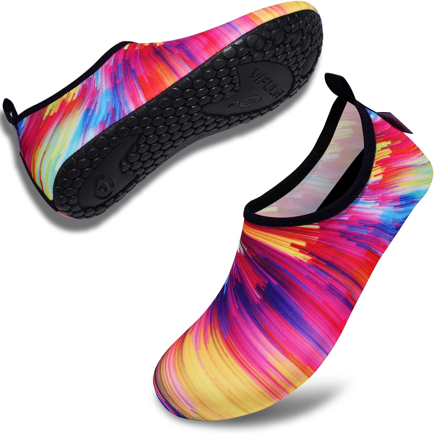 VIFUUR Water Shoes for Men Women Barefoot Quick Dry Aqua Socks Slip On | Lightweight, Breathable Upper, Flexible Sole, Drainage Design, Easy Slip-On Fit for Water Activities