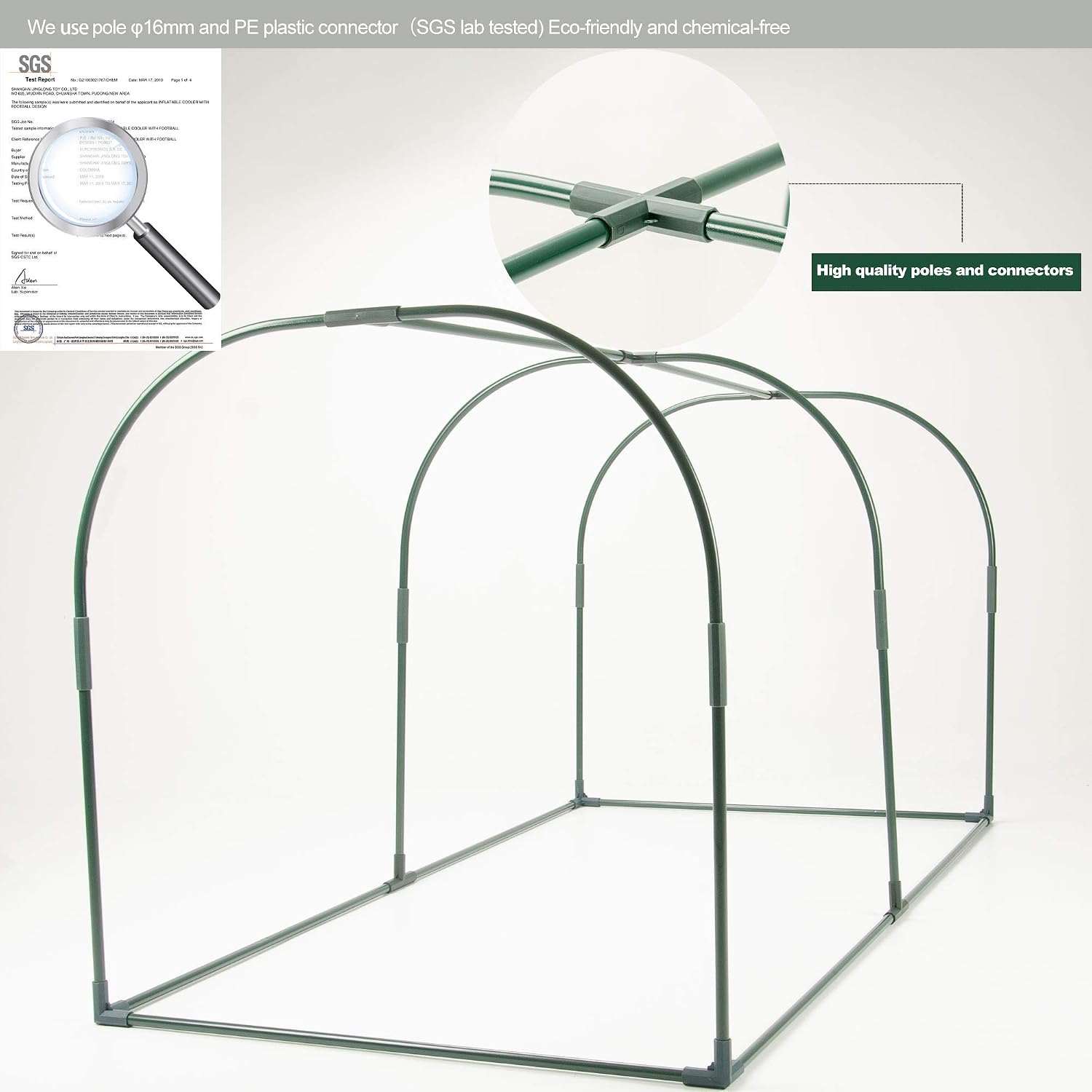 Porayhut Portable Greenhouse Tent, Easy Set-Up Gardening Flower House & Plant Sunshine Room with PVC Cover