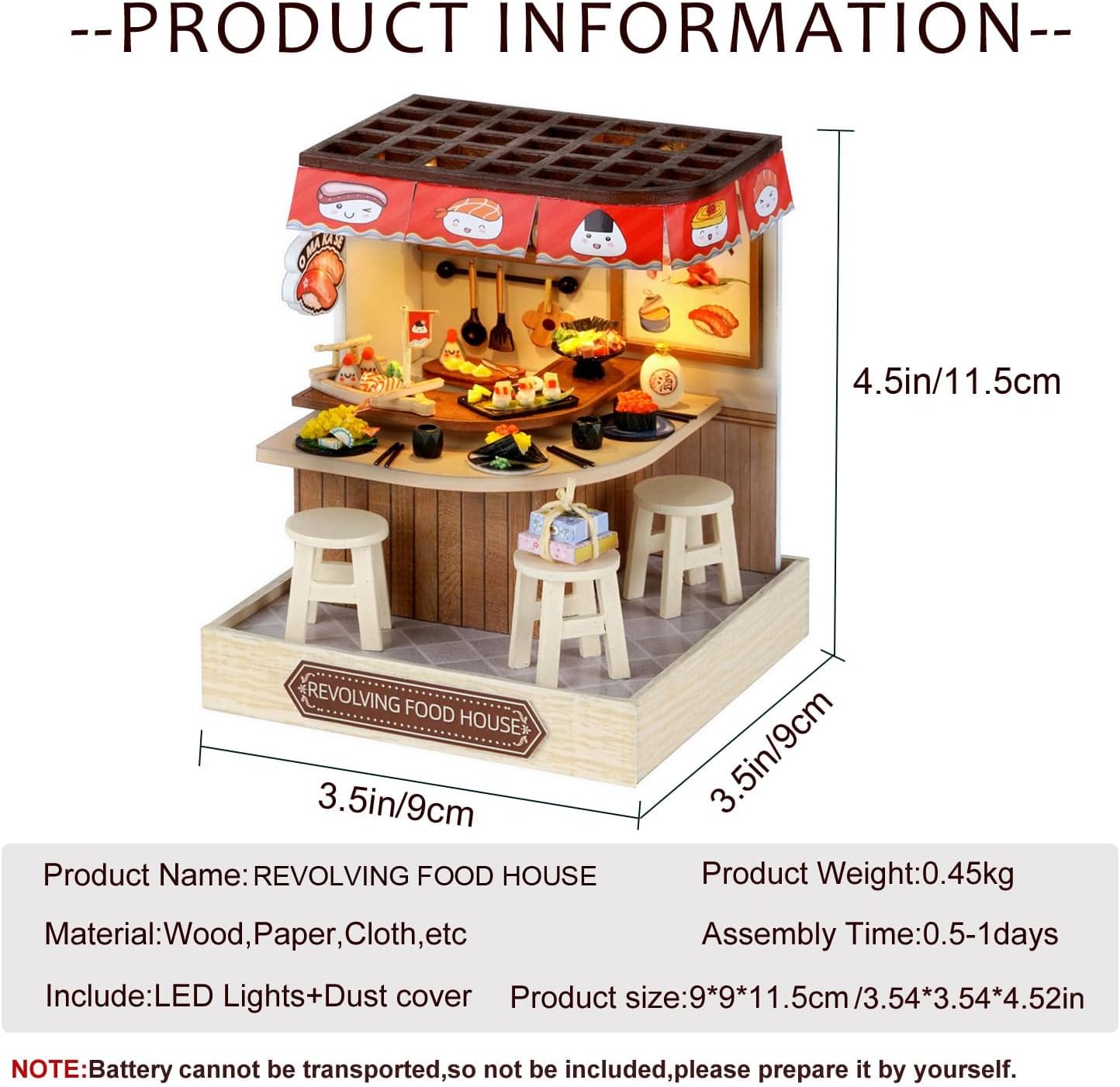 CUTEROOM DIY Doll Room Miniature Furniture Wooden House Kit-Study Room