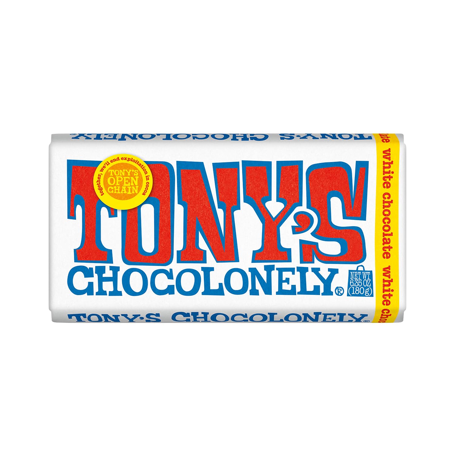 Tony’s Chocolonely 32% Milk Chocolate Caramel Sea Salt Bars, No Artificial Flavoring, Fairtrade & B Corp Certified, 6.35 Ounce (15 Bars)