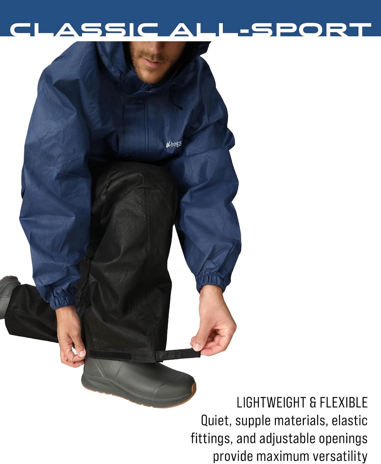 FROGG TOGGS Men's Classic All-Sport 3-Layer Waterproof Breathable Rain Suit | 2-Piece Rainwear, Adjustable Hood Raincoat, Rain Pants Ideal for Fishing, Golf, Motorcycling, Hunting, Camping, Outdoors