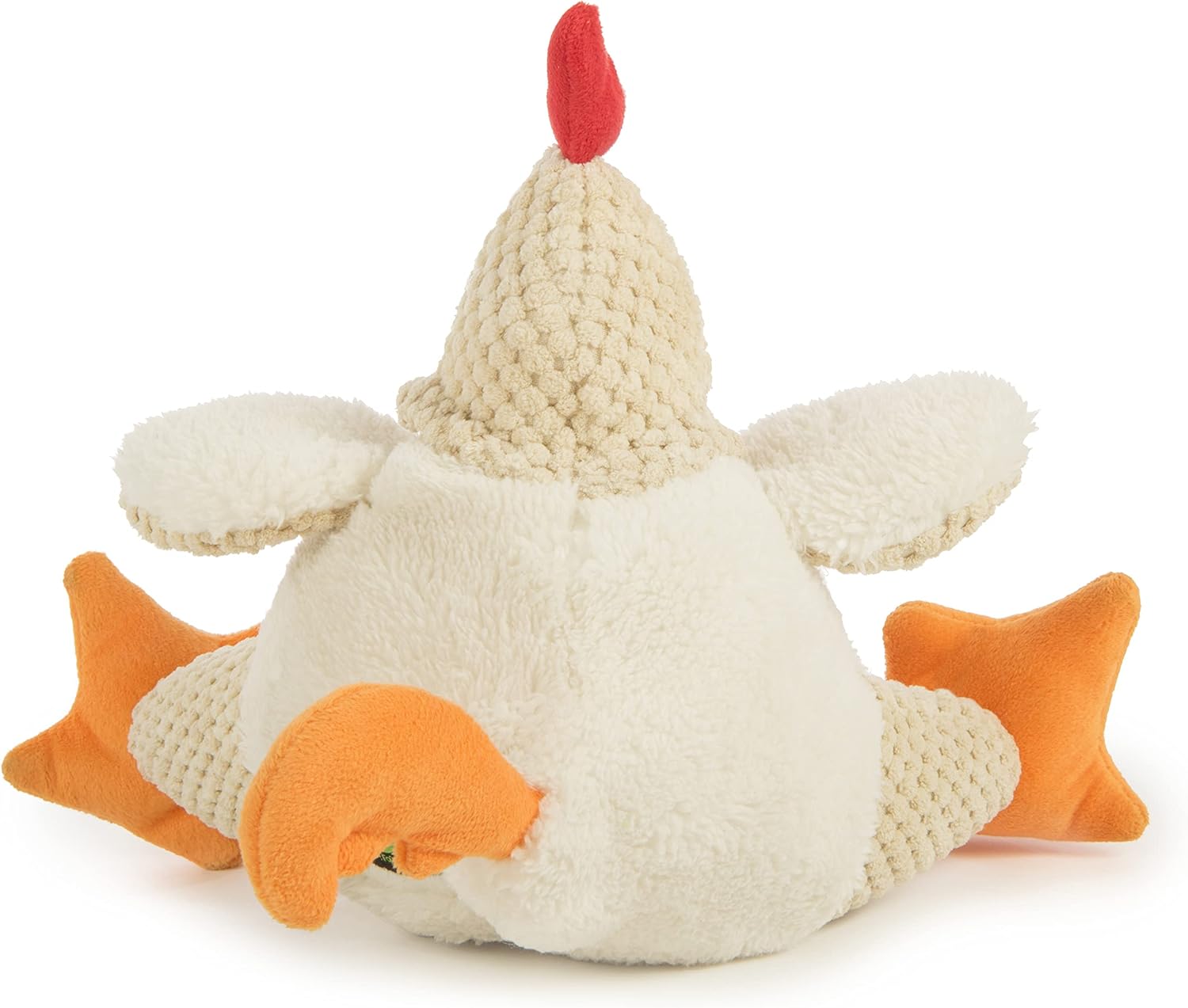 goDog Checkers Just for Me Skinny Cow Squeaky Plush Dog Toy, Chew Guard Technology - White, Mini