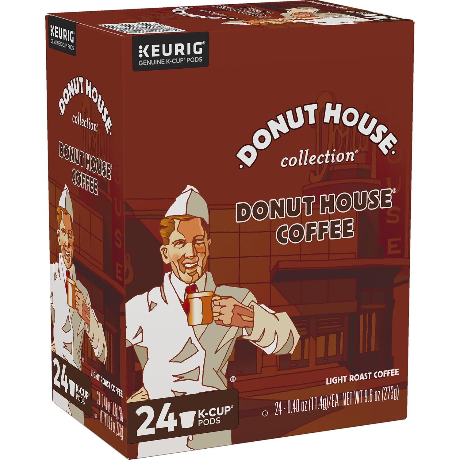 Donut House Collection Donut House Coffee Keurig Single-Serve K-Cup Pods, Light Roast Coffee, 96 Count