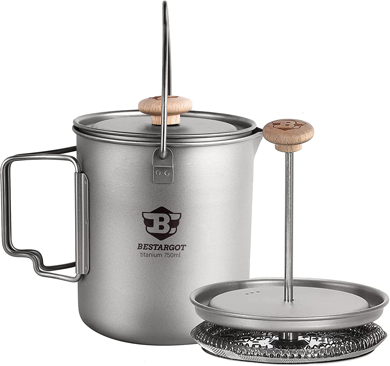 Bestargot Titanium Pot 750ml, Coffee French Press