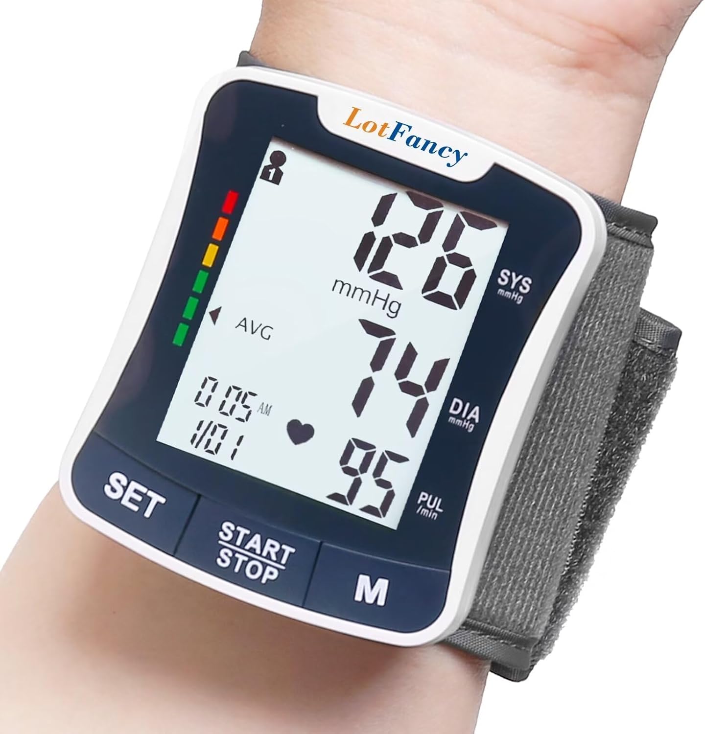 LotFancy Wrist Blood Pressure Monitor for Home Use with Voice Broadcast, Blood Pressure Machine Adjustable Wrist Cuff 5.3"-8.5"