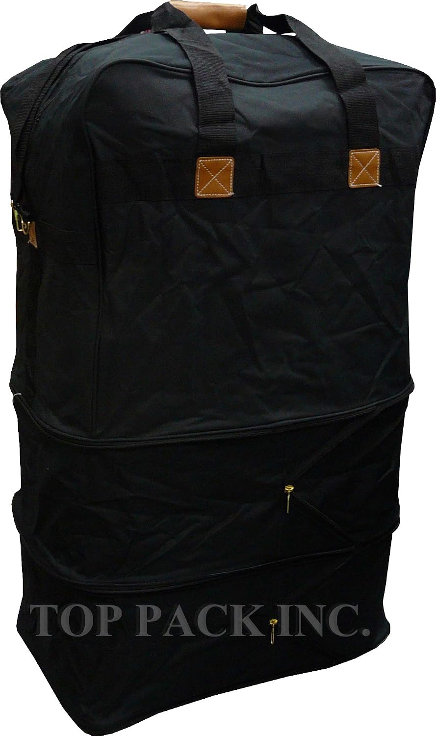 36" Black Large Rolling Wheeled Duffel Bag Spinner Suitcase Duffle Bag Luggage