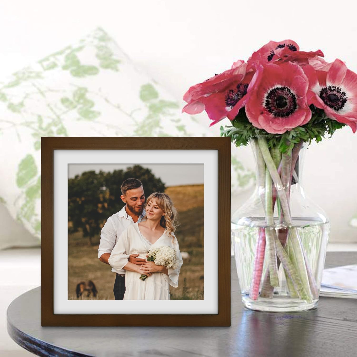 WUTL 8x8 Black Picture Frames Square