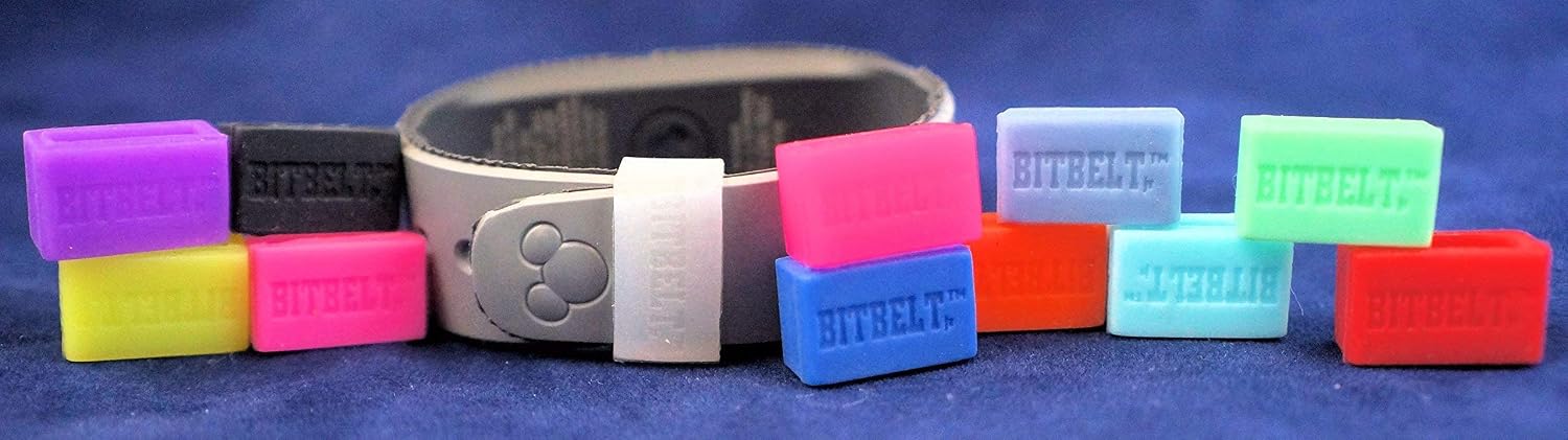 Jr 12 Pack (one of Every Color, 3 That Glow in The Dark!) Protect Your MagicBand (Kids Size) Fitbit Alta, Flex, Amiigo, Striiv,Vivosmart, Misfit