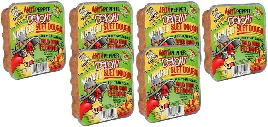 C&S CS12553 11.75 Oz Hot Pepper Delight Wild Bird No Melt Suet Dough