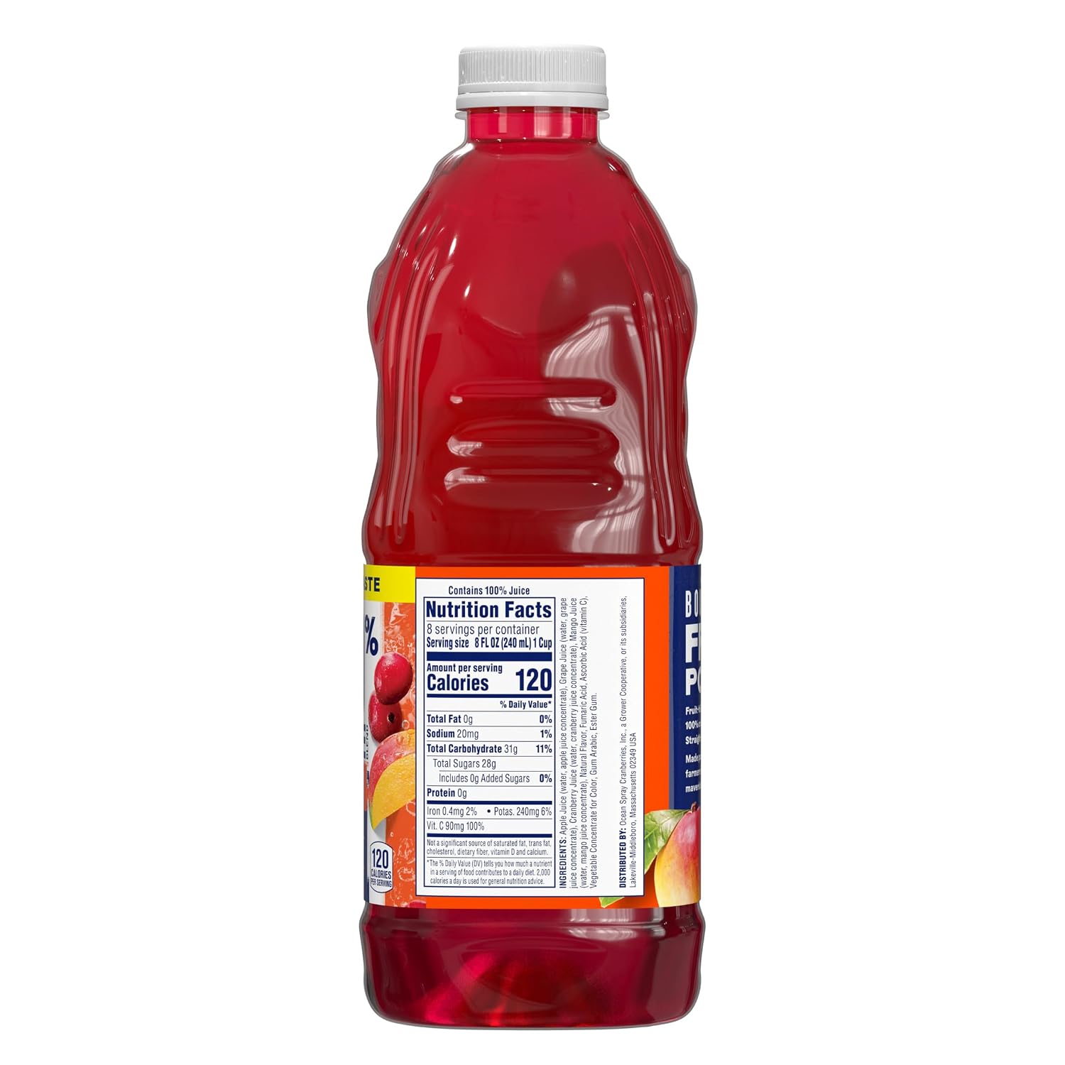 Ocean Spray 100% Juice, Ruby Red Grapefruit, 60 Ounce Bottle (Packaging May Vary)