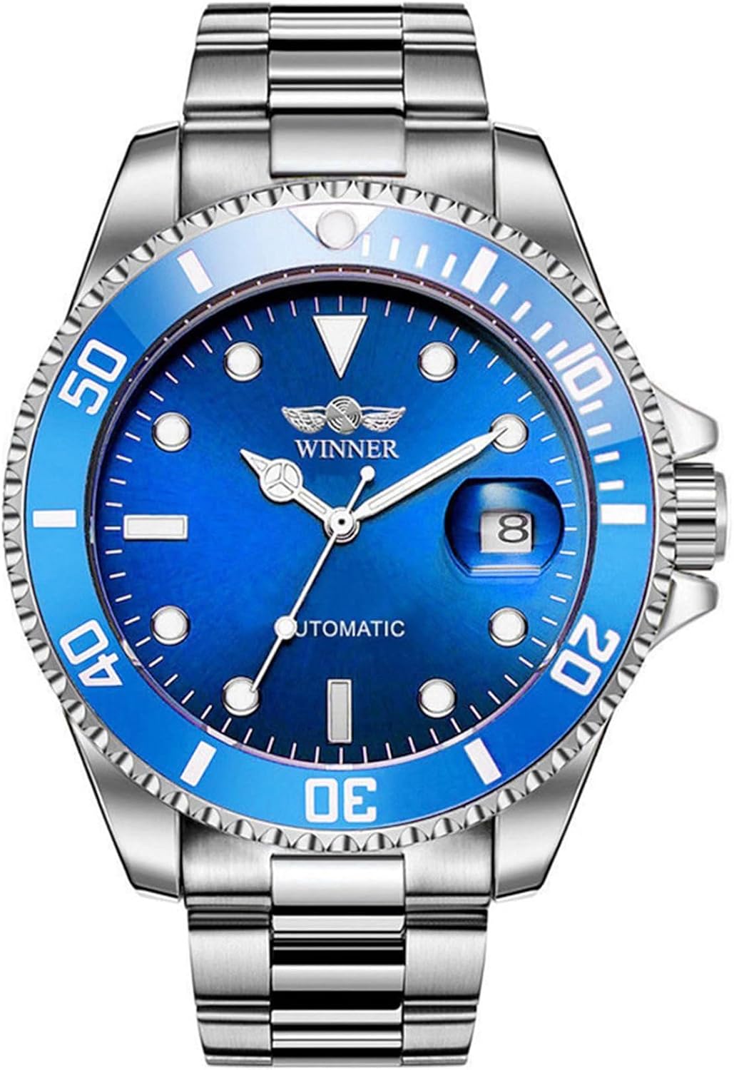 MASTOP Mens Automatic Mechanical Watches Stainless Steel Waterproof Luxury Watch for Men Reloj Automático para Hombre
