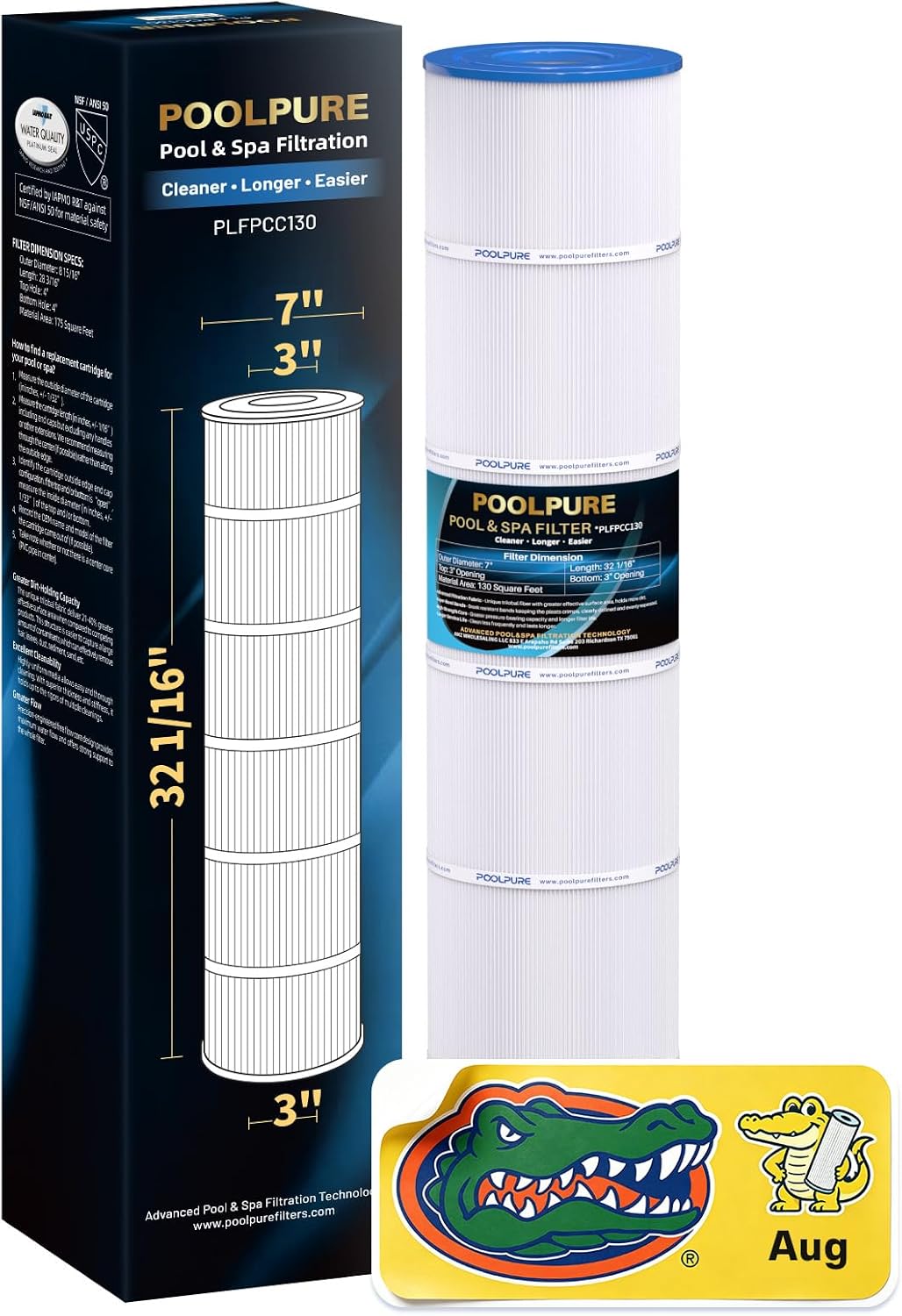 POOLPURE CCP520 Pool Filter Replaces Pentair Clean and Clear Plus 520 4Pack