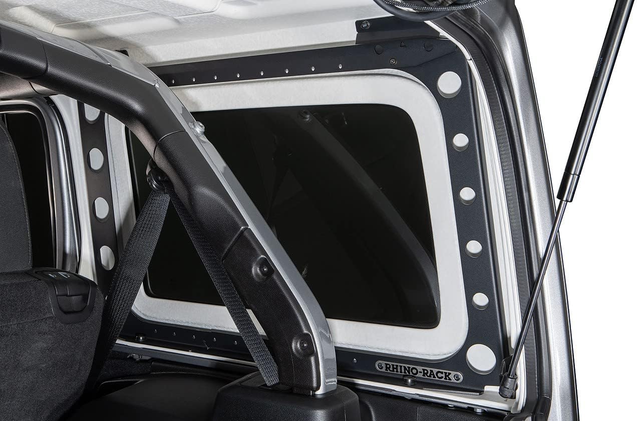 Rhino-Rack Jeep Wrangler JL Unlimited 4 Door Hard Internal Structural Roof Rack/Bare Backbone 3 Base Mounting System in Black