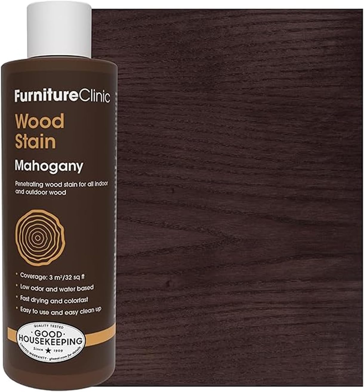 Furniture Clinic Wood Stain | Dark Oak | Water Based | Fast Drying, Low Odor