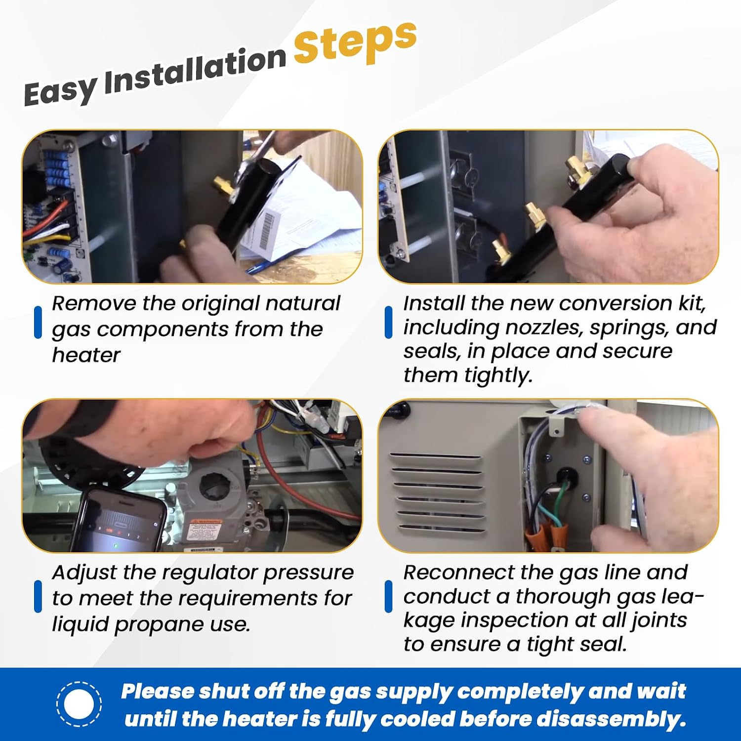 F260163 Fuel Conversion Kit Parts Compatible with Mr. Heater Big Maxx Heater | MHU50 MHU80 Unit Heaters, Converts Unit Heater from NG to LP Propane