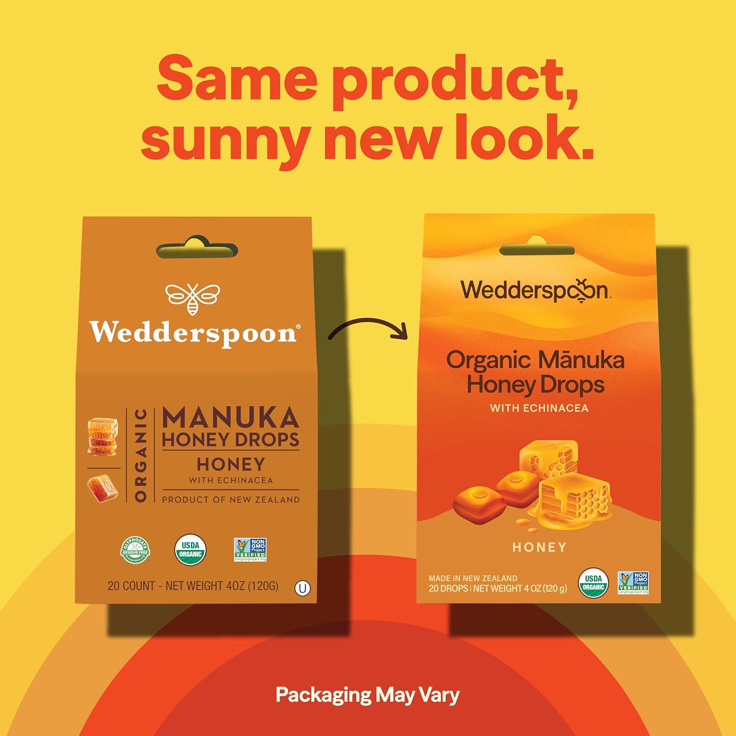 Wedderspoon Organic Manuka Honey Drops, Honey & Echinacea, 20 Count | USDA Organic | Genuine New Zealand Honey, Natural Remedy for Dry Throat | USDA Organic, Genuine New Zealand Honey, Natural Remedy for Dry Throat