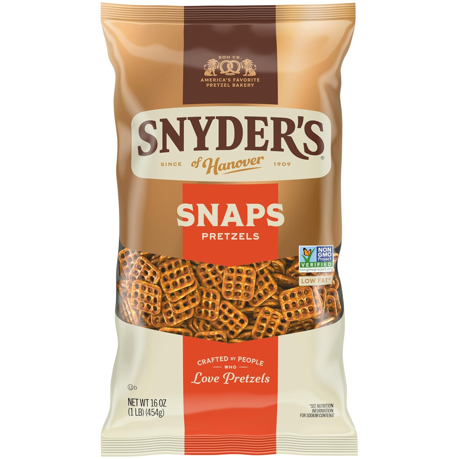 Snyder's of Hanover Snaps Pretzels, 16 Oz Bag