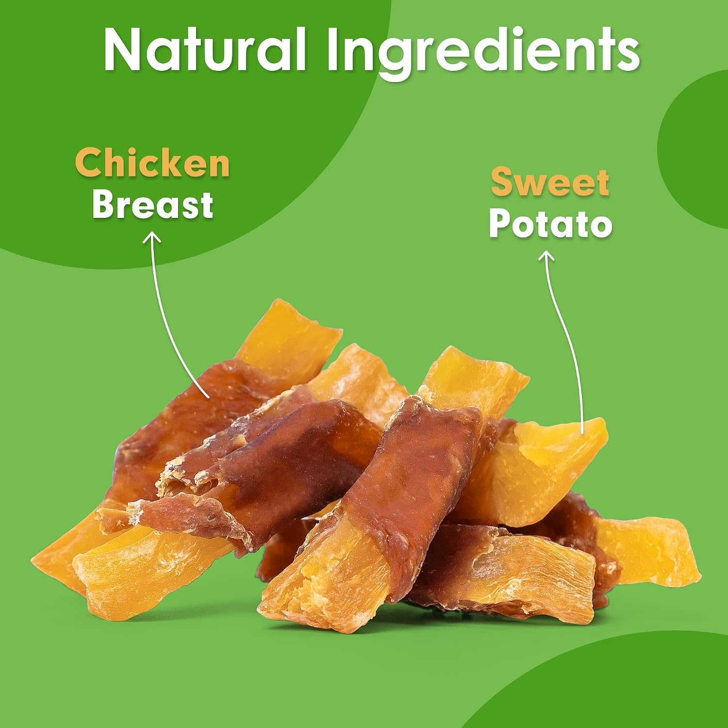 MON2SUN Dog Treats, Rawhide-Free Chicken Wrapped Sweet Potato, 25 oz