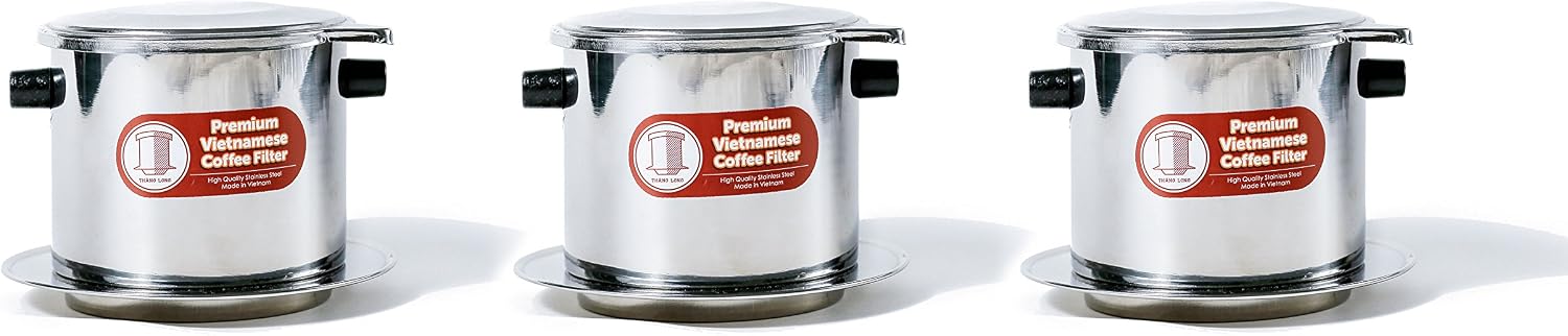 Vietnamese Drip Coffee Maker Filter. Single Cup Serve. Inox. 6 oz Small Stainless Steel