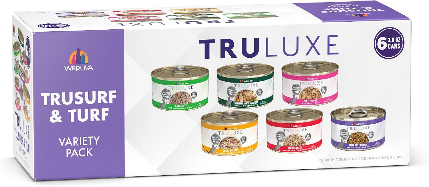 Weruva TruLuxe Cat Food, Peking Ducken with Chicken Breast & Duck Breast in Gravy, 3oz Can (Pack of 24)