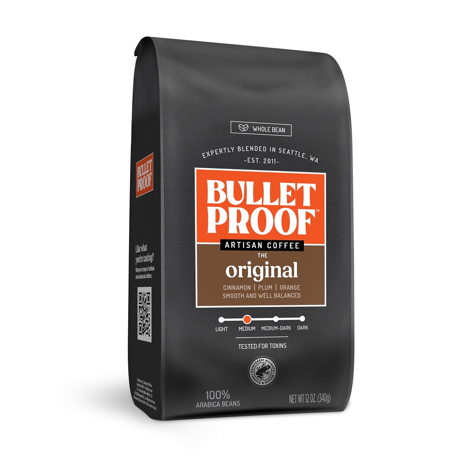 Bulletproof French Kick Dark Roast Whole Bean Coffee, 12 Ounces, 100% Arabica Coffee Sourced from Guatemala, Colombia & El Salvador