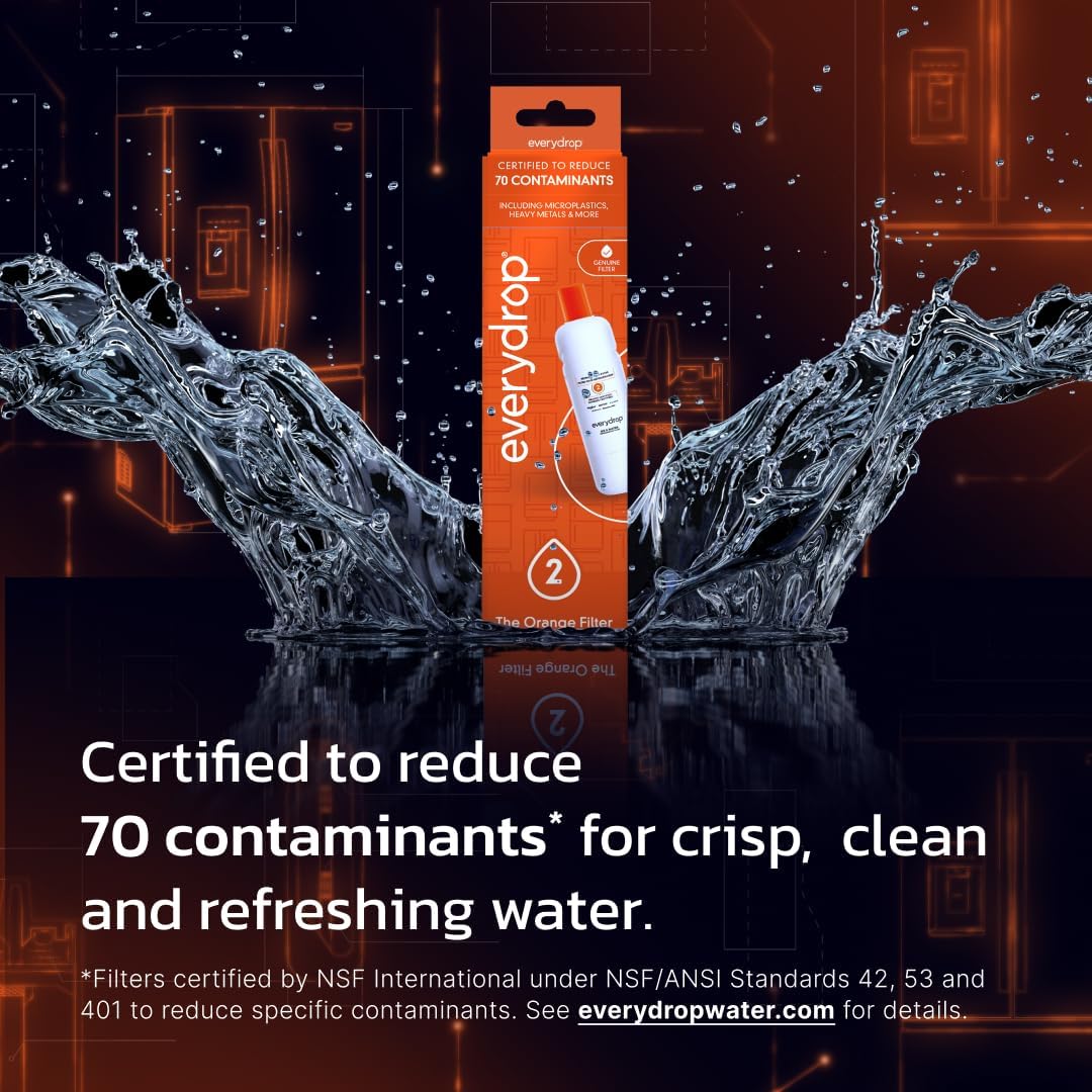 everydrop by Whirlpool Ice and Water Refrigerator Filter 2, EDR2RXD1, Single-Pack