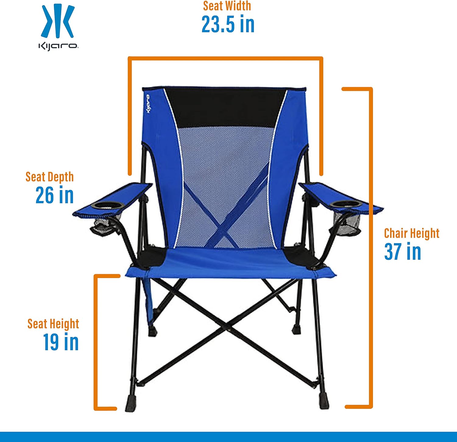 Kijaro Dual Lock Portable Camping Chairs - Enjoy the Outdoors with a Versatile Folding Chair for Sports, Lawn - Dual Lock Feature Locks Position – Hanami Pink