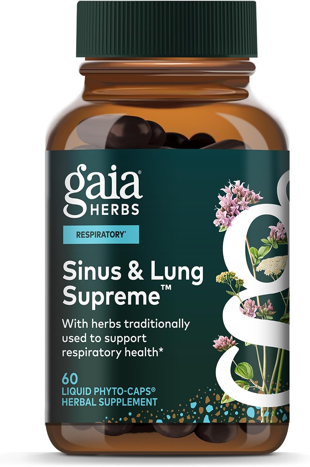 Gaia Herbs Sinus & Lung Supreme - Lung Support Supplement with Herbs Traditionally Used to Support Respiratory & Sinus Health* - Vegan