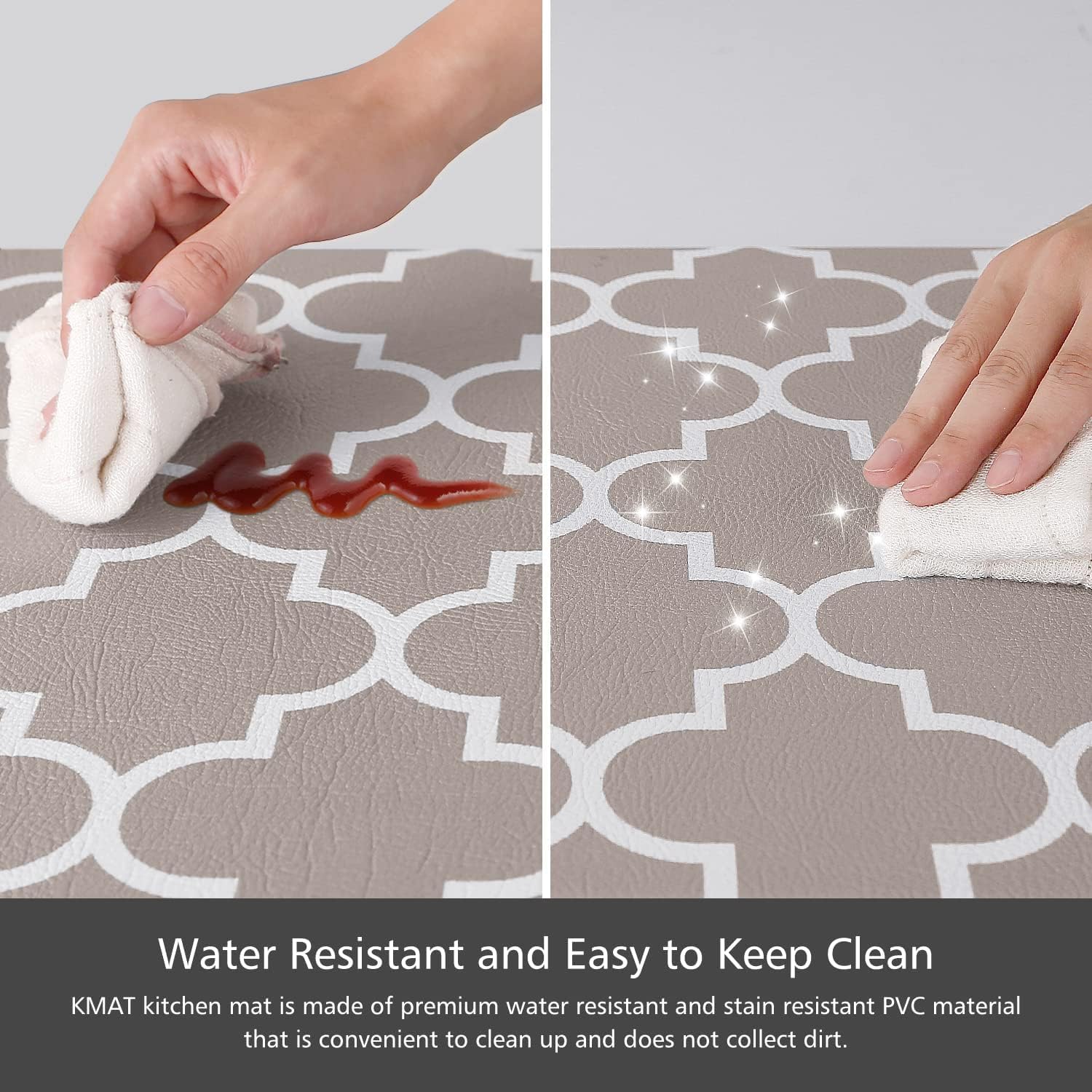 KMAT Kitchen Mat Set of 2,Cushioned Anti-Fatigue Kitchen Mats for Floor