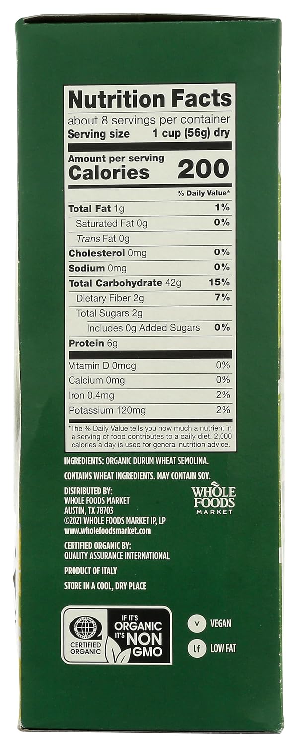 Whole Foods Market, Organic Farfalle, 16 Ounce