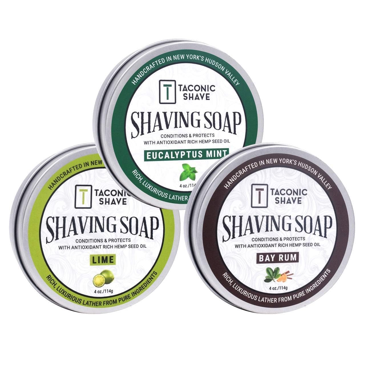 Taconic Lavender Natural Shaving Soap Puck, Rich Lather | Calming lavender aroma pairs with moisturizing natural oils to build rich protective lather for a comfortable wet shave.