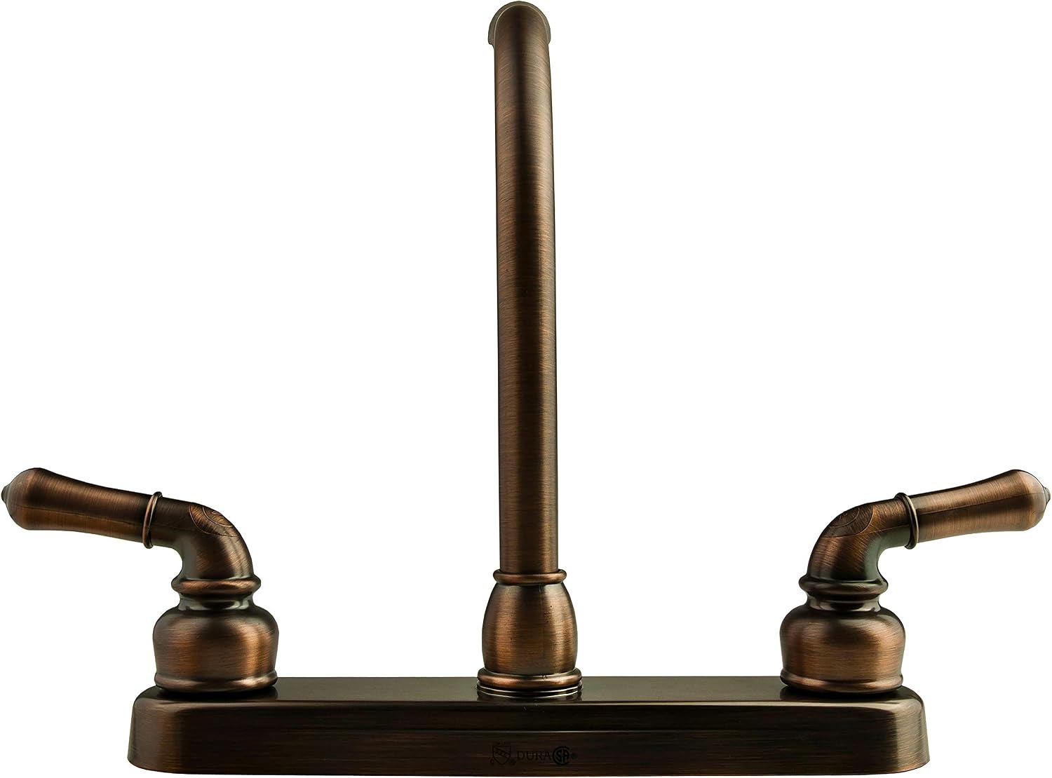 Dura Faucet DF-PK210C-SN RV Hi-Rise Kitchen Sink Faucet (Satin Nickel) | Tall spout and classical levers make washing big pots easy. Brushed Satin Nickel.