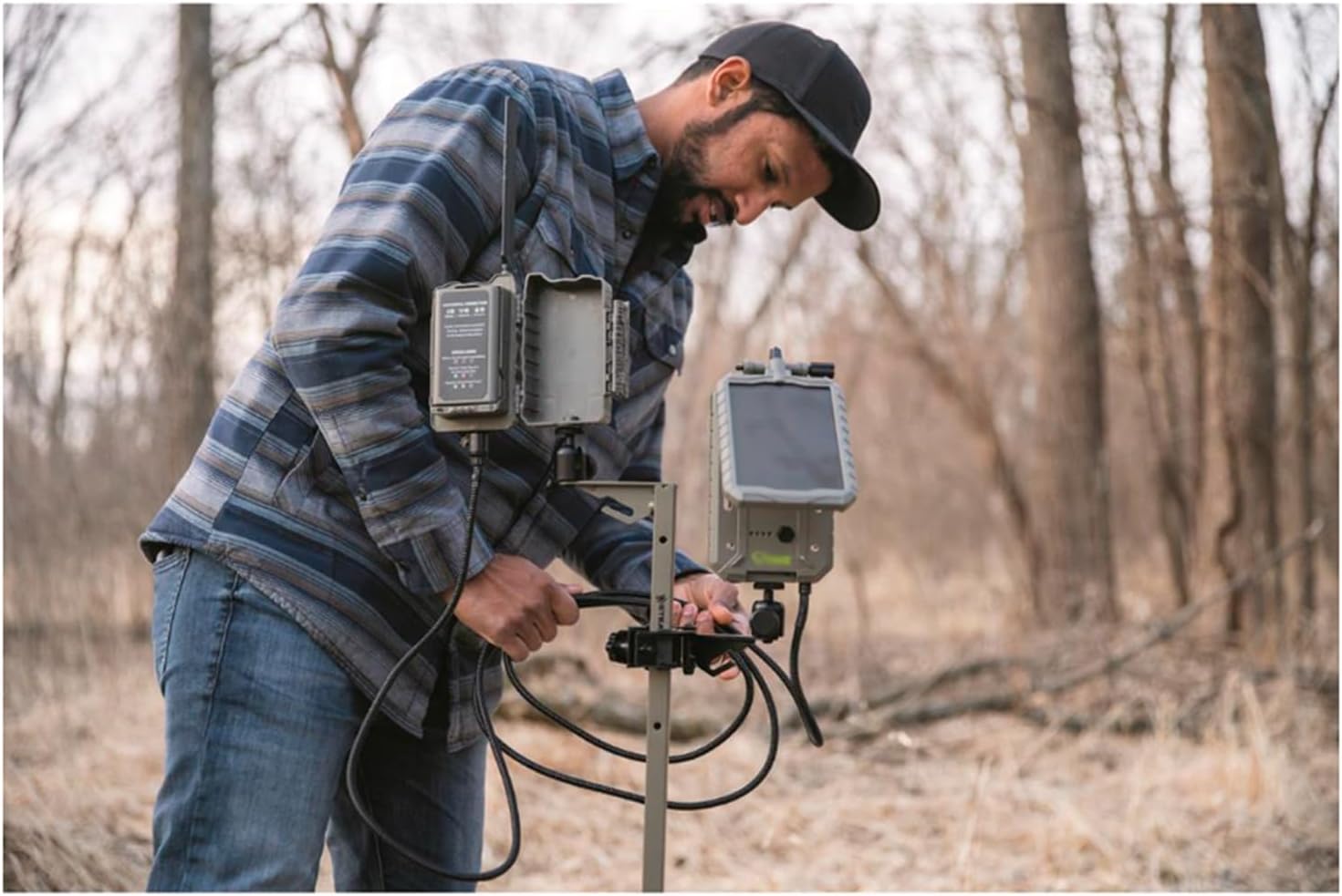 Stealth 29-Inch-49-Inch 1/4-Inch Steel Hunting Trail Camera | CAM Adjustable 29'-49' Expandable Height/4' Tripod Multi-Pivot Stable