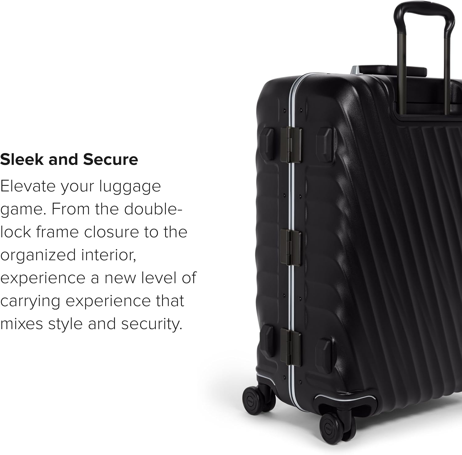 TUMI 19 Degree Frame Continental 4 Wheel Carry-On - Lightweight Suitcase - Hard Shell Luggage - 21.8" X 15.8" X 9.0" - Black Textured