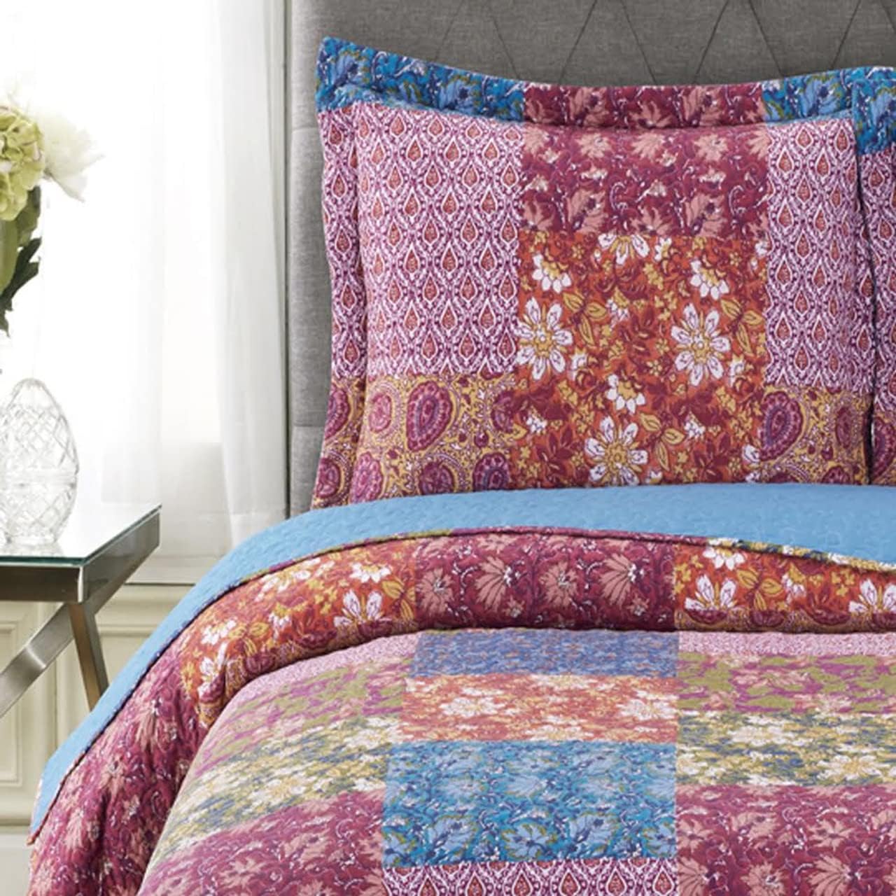 Royal Hotel Ayat Birds Oversized Coverlet Set Queen Size – Luxury Queen Quilt Bedspread, All Season Soft Filled Quilts