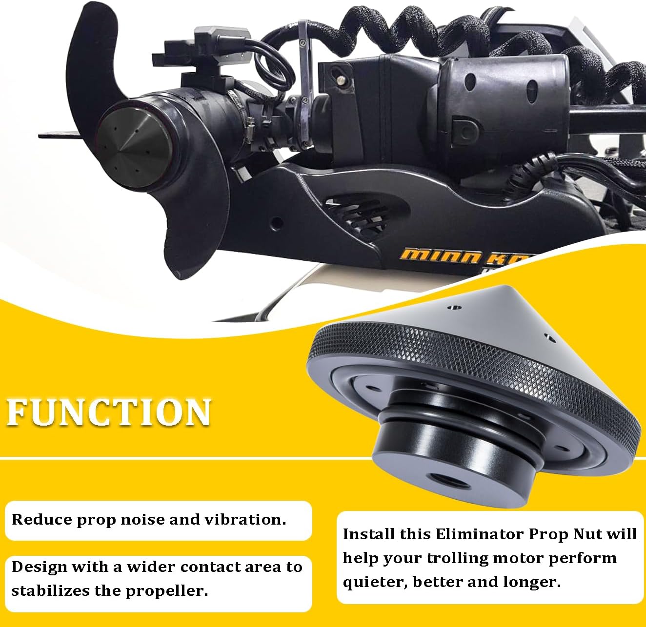 Eliminator Trolling Motor Prop Nut Custom Fit for MotorGuide X3 X5 XI3 XI5