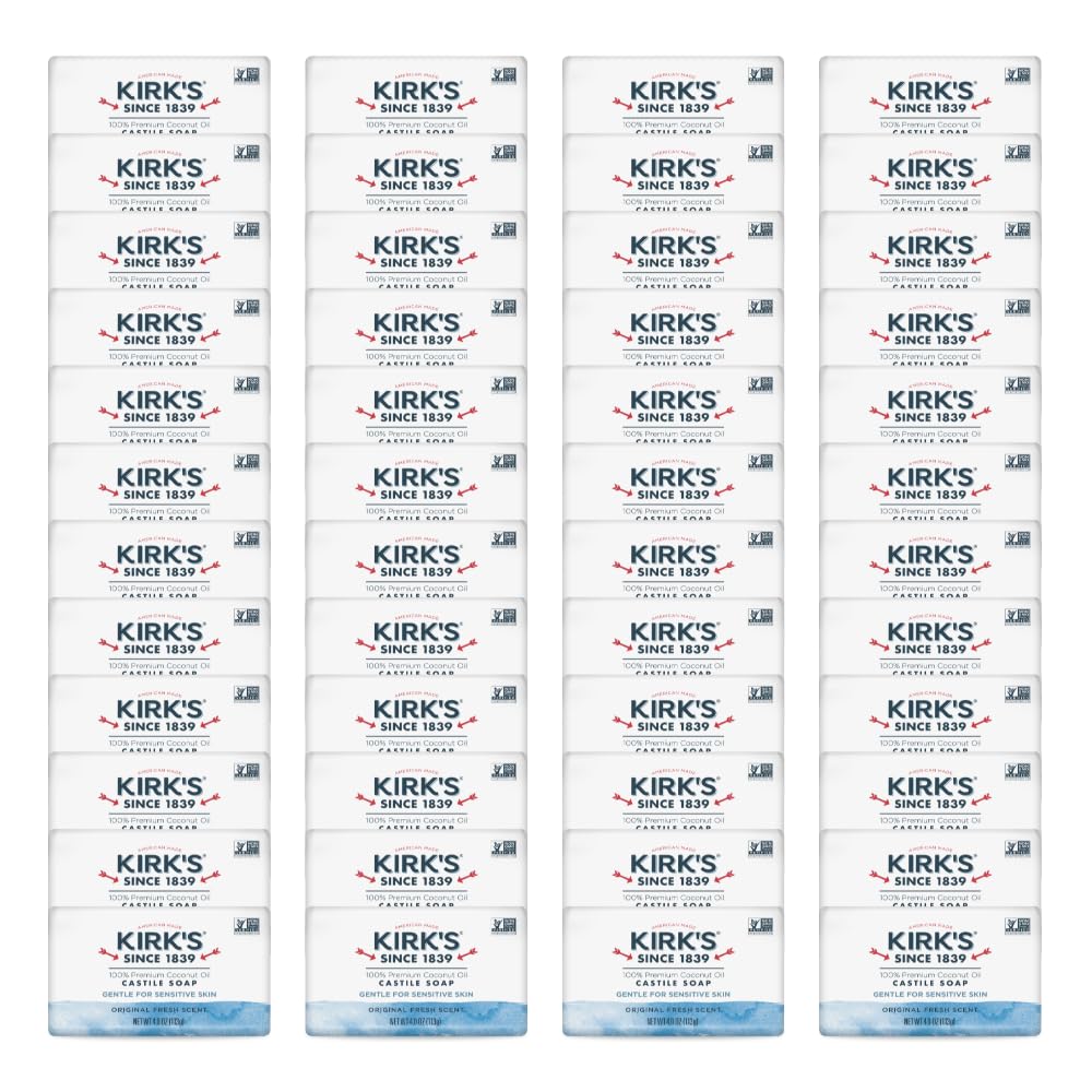 Kirk's Original Coco Castile Bar Soap Original Fresh Scent 4 Ounces (Pack of 24)
