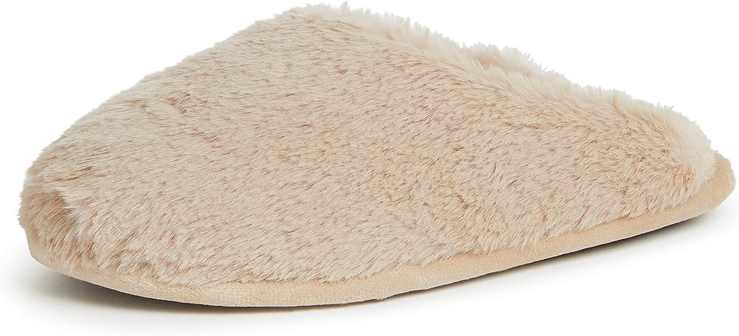 Dearfoams Women's Bailey Plush Furry Scuff