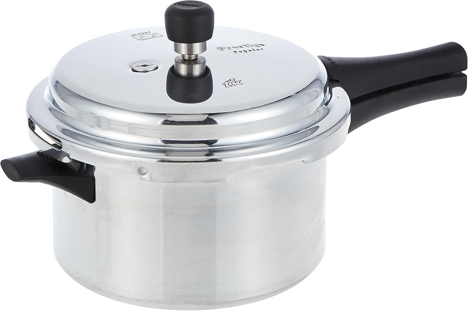Prestige Popular Aluminum Pressure Cooker, 5 L, Silver