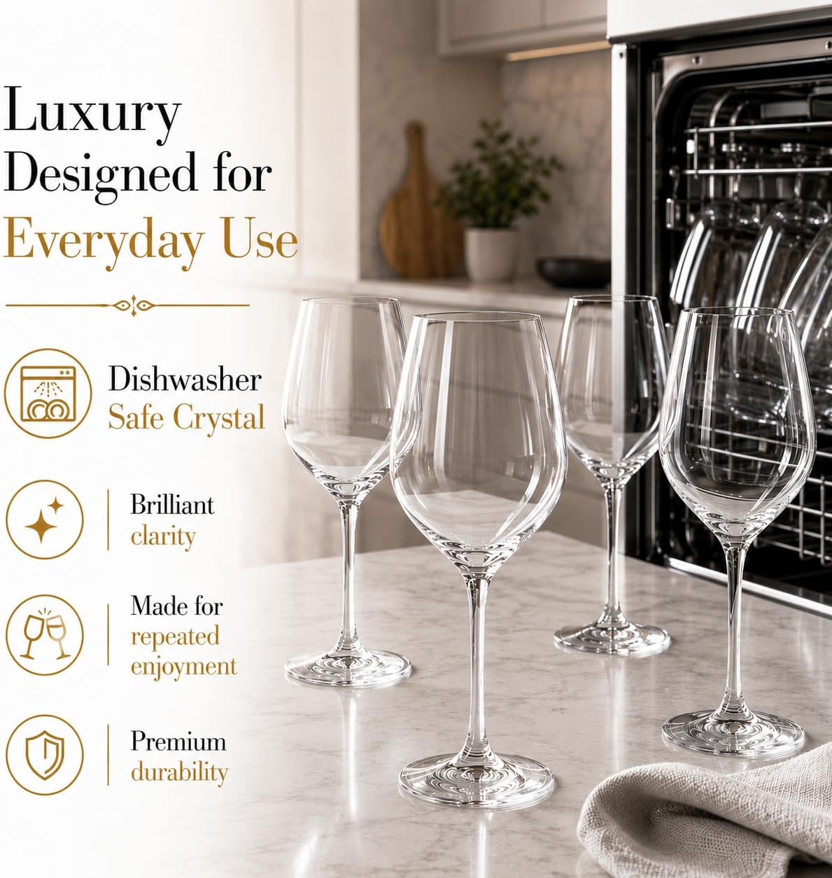Spiegelau Salute Stemmed Red Wine Glasses, Lead-Free Crystal Wine Glasses for Pinot Noir, Cabernet, Wedding, Anniversary, Housewarming, Birthday Gifts, Elegant Glassware, Home Bar, 19.4 oz, Set of 4