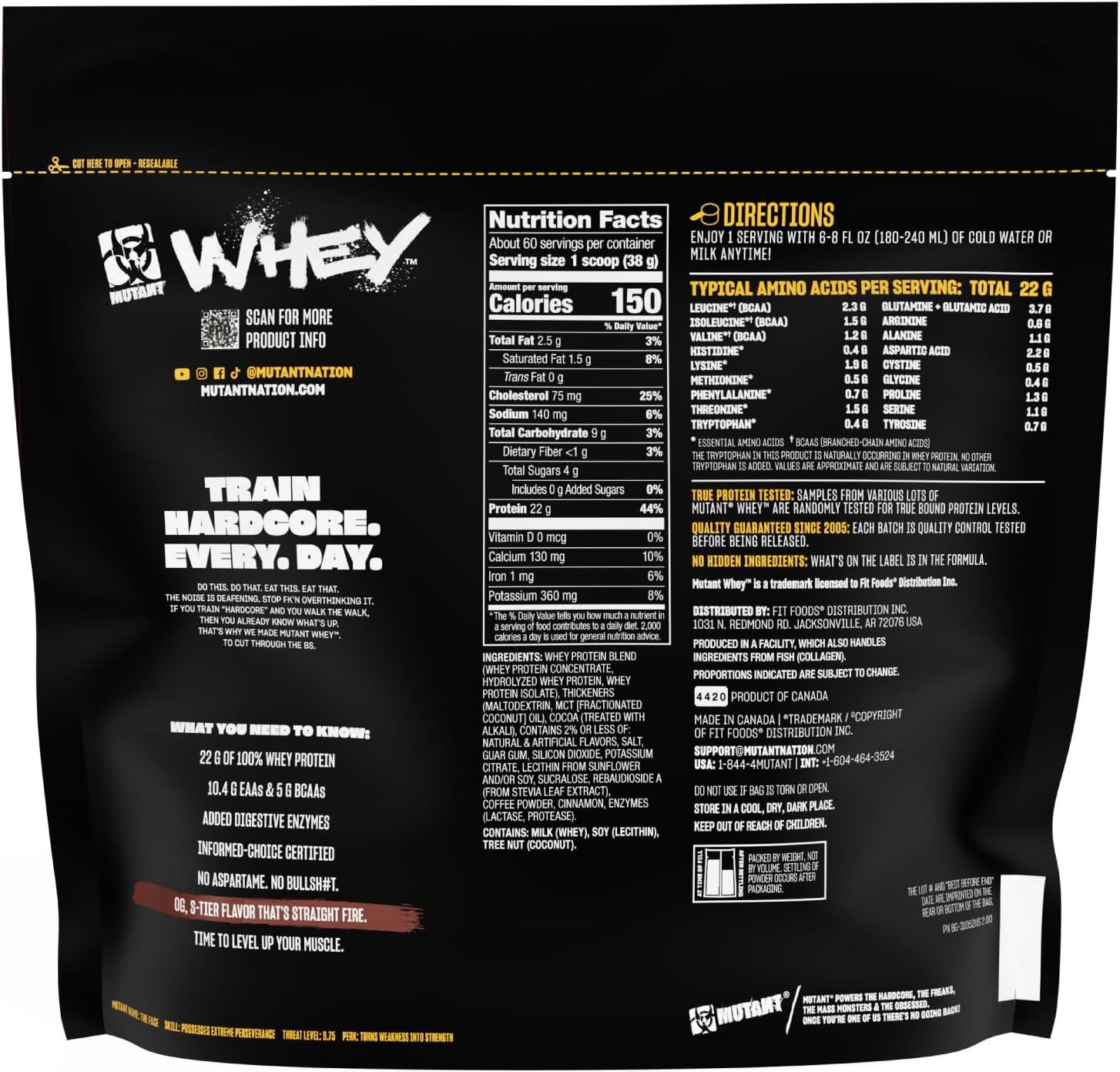 Mutant WHEY, 100% Whey Protein Powder, Triple Chocolate, 5 lb