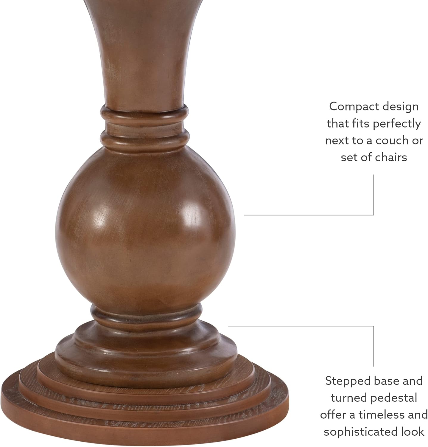 Powell 809-350 Espresso Round Accent Table 26"L x 26"W x 26"H
