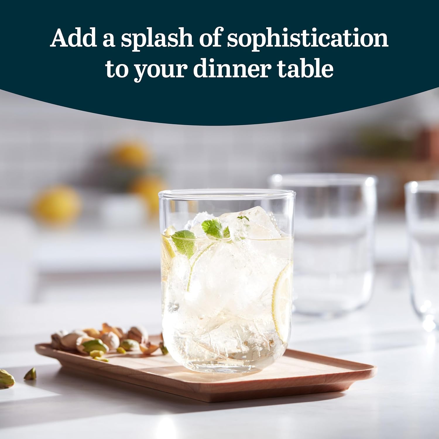 Libbey Blue Ribbon Rock Glasses Set, Artisan-Inspired Four-Dimple Shaped Glass Cups, Dishwasher Safe Whiskey Glasses Set of 8 for Dinners, Parties