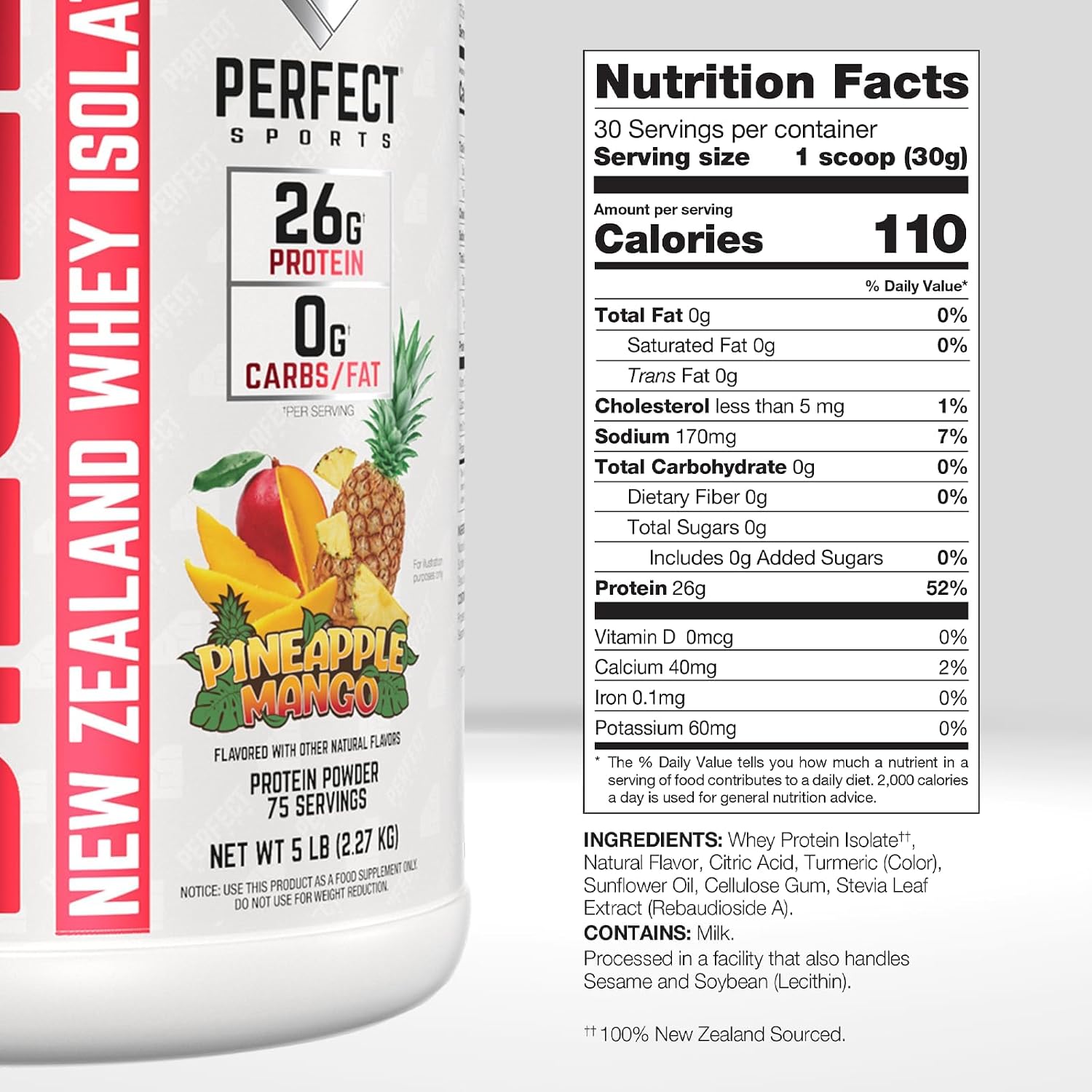 PERFECT SPORTS Diesel Whey Protein Isolate, Milk Chocolate, 2 lb