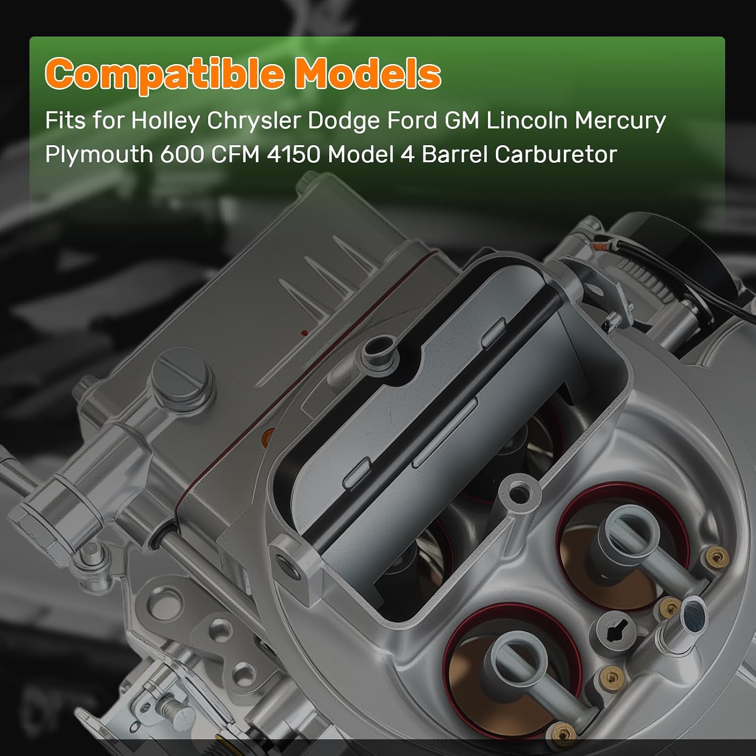 BR-67270 4 Barrel Carburetor for Holly 4150 Model Vacuum Secondary Electric Choke Replacement 600 CFM