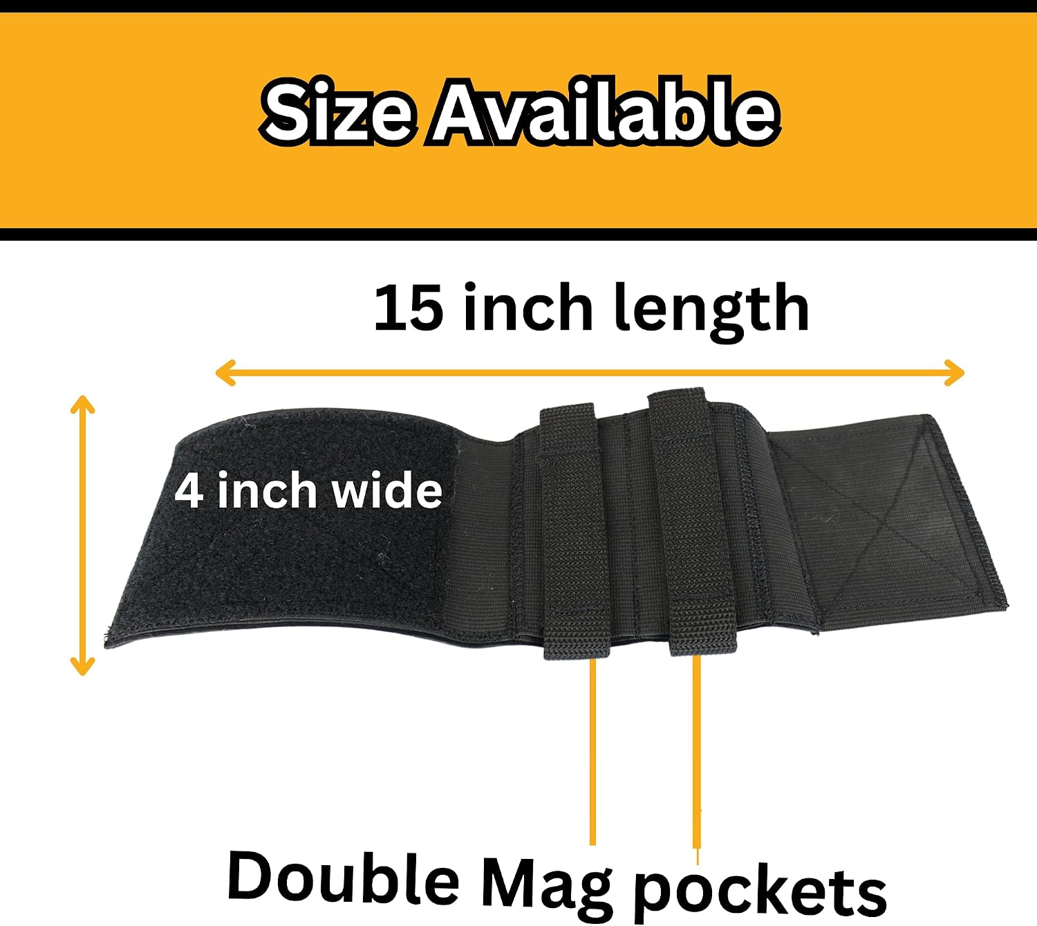 2 Magazine Ankle Holster with Padded Neoprene - CCW Concealed Carry Mag Ankle Holster - Single Stacked or Double Stacked, Black