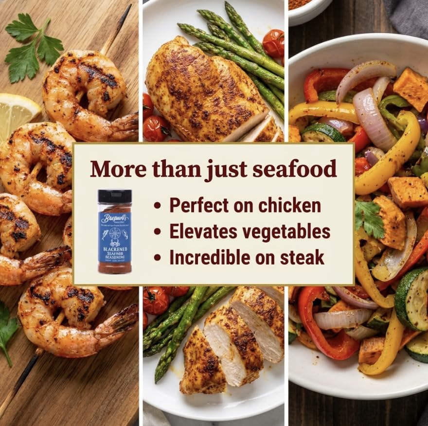 Braswell’s Select Blackened Seafood Seasoning – Small-Batch, Renowned Specialty, Made in USA, Since 1946 (5.25oz)