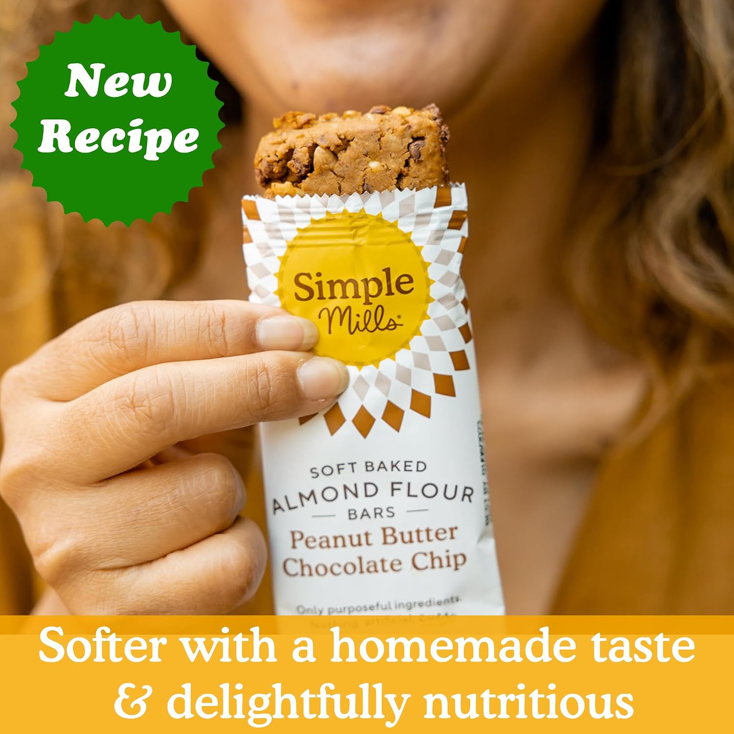 Simple Mills Soft Baked Dark Chocolate Almond Flour Bars, 5 ct, 1.19 oz each